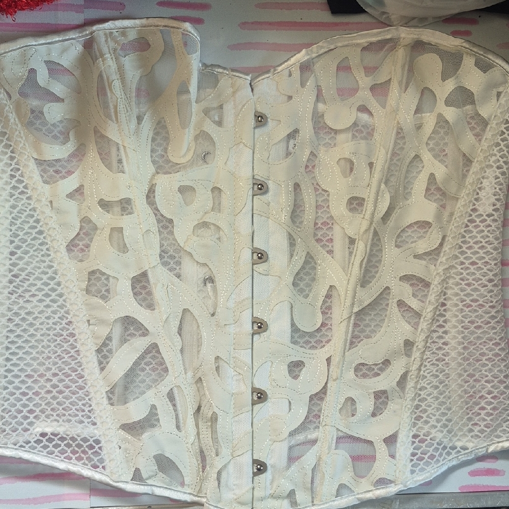 White Lace Corset Top